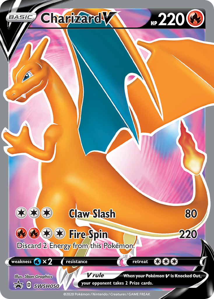 Charizard V (SWSH050) [Sword & Shield: Black Star Promos] | Good Games Adelaide SA