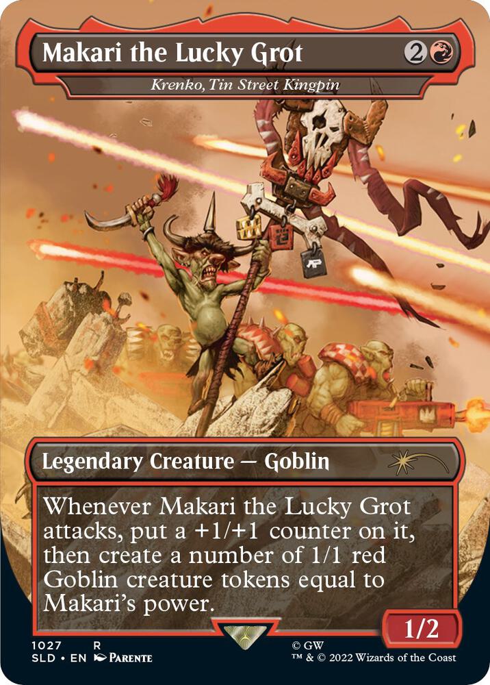 Makari the Lucky Grot Krenko Tin Street Kingpin Borderless 1027 (Secret Lair Drop Series)  - Foil | Good Games Adelaide SA