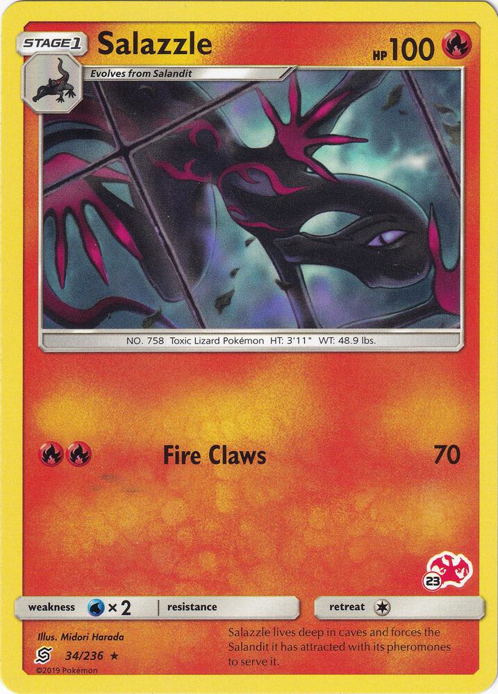 Salazzle 34 236 23 Charizard Stamped 034/236 (Battle Academy)  | Good Games Adelaide SA
