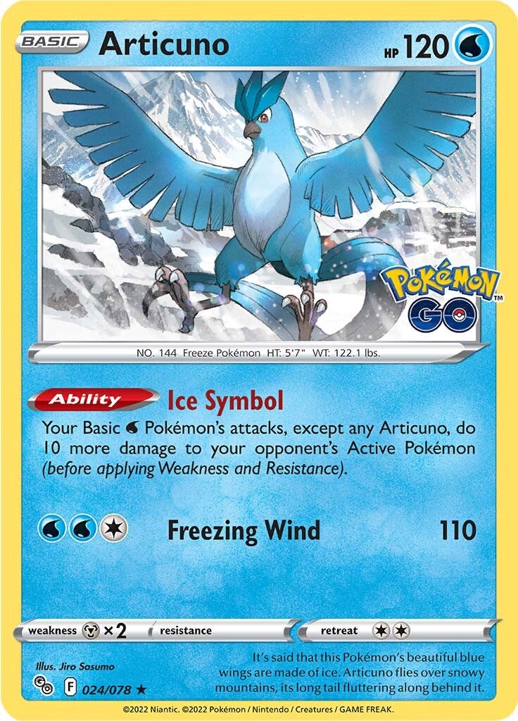 Articuno (024/078) [Pokémon GO] | Good Games Adelaide SA
