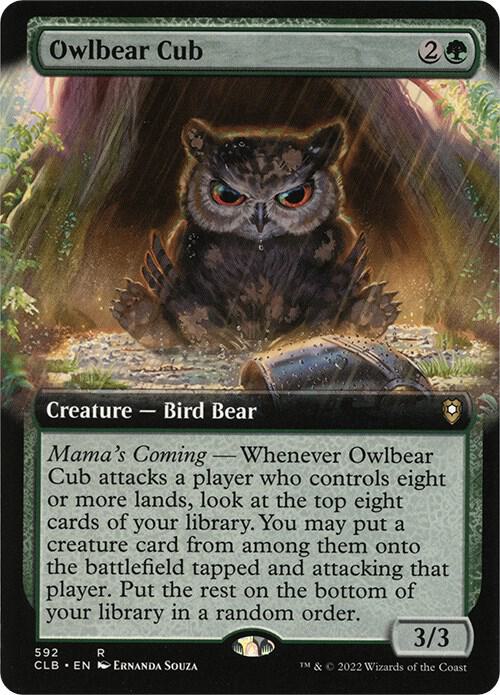 Owlbear Cub Extended Art 592 (Commander Legends: Battle for Baldur's Gate)  - Foil | Good Games Adelaide SA