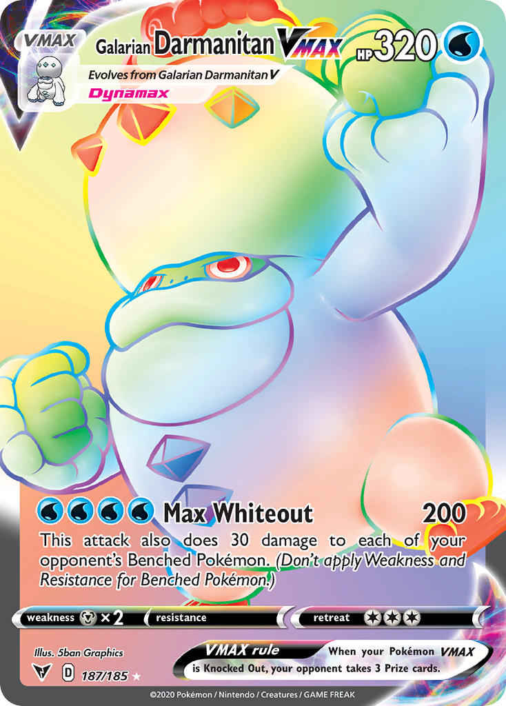 Galarian Darmanitan VMAX (187/185) [Sword & Shield: Vivid Voltage] | Good Games Adelaide SA