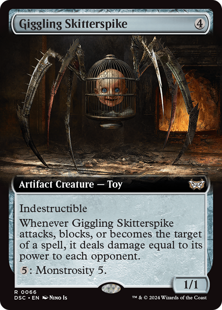 Giggling Skitterspike (Extended Art) [Duskmourn: House of Horror Commander] | Good Games Adelaide SA