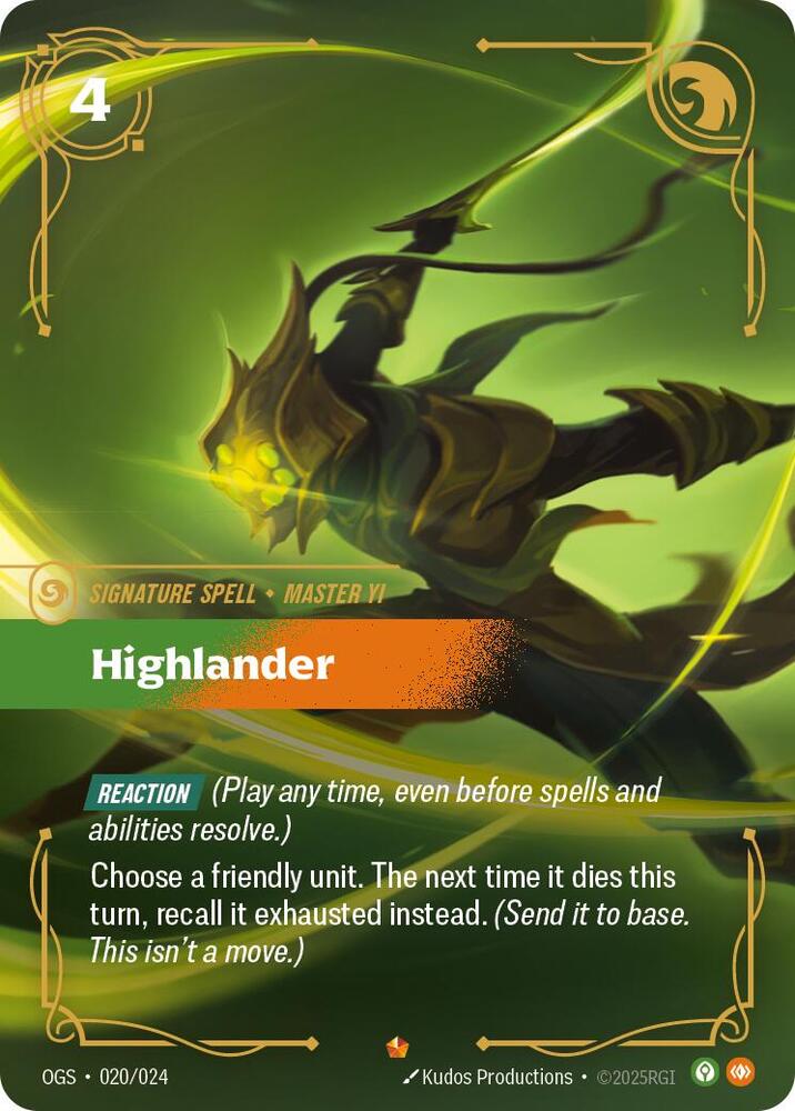 Highlander 020/024 (Origins: Proving Grounds)  | Good Games Adelaide SA
