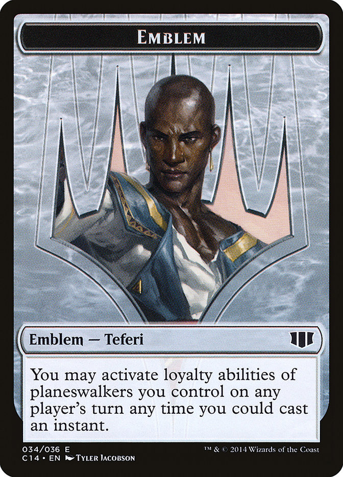 Teferi, Temporal Archmage Emblem // Zombie (011/036) Double-sided Token [Commander 2014 Tokens] | Good Games Adelaide SA