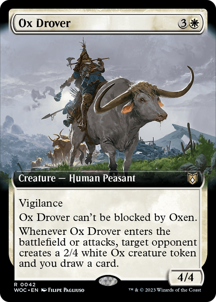 Ox Drover (Extended Art) [Wilds of Eldraine Commander] | Good Games Adelaide SA