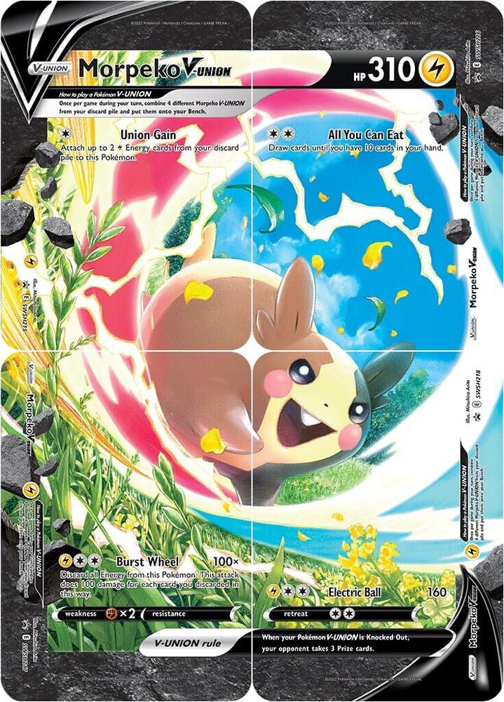 Morpeko V Union Set of 4 SWSH218 (SWSH: Sword & Shield Promo Cards)  - Holofoil | Good Games Adelaide SA