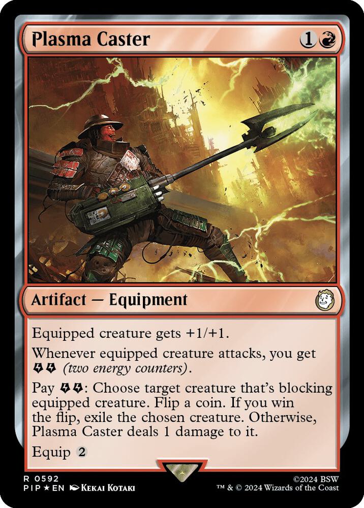 Plasma Caster 592 (Universes Beyond: Fallout)  - Foil | Good Games Adelaide SA