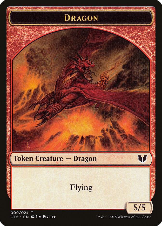 Dragon Dragon Double Sided Token 9 // 9 (Commander 2015)  | Good Games Adelaide SA