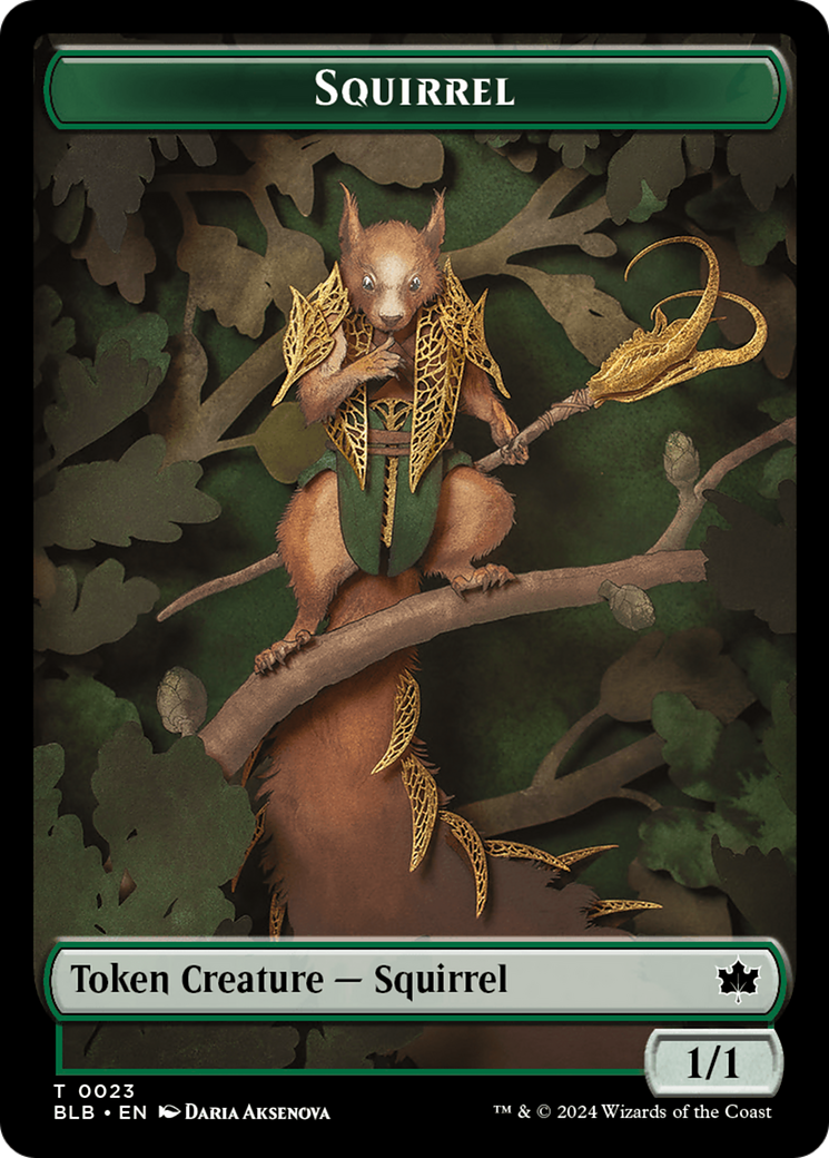 Squirrel // Food Double-Sided Token [Bloomburrow Tokens] | Good Games Adelaide SA