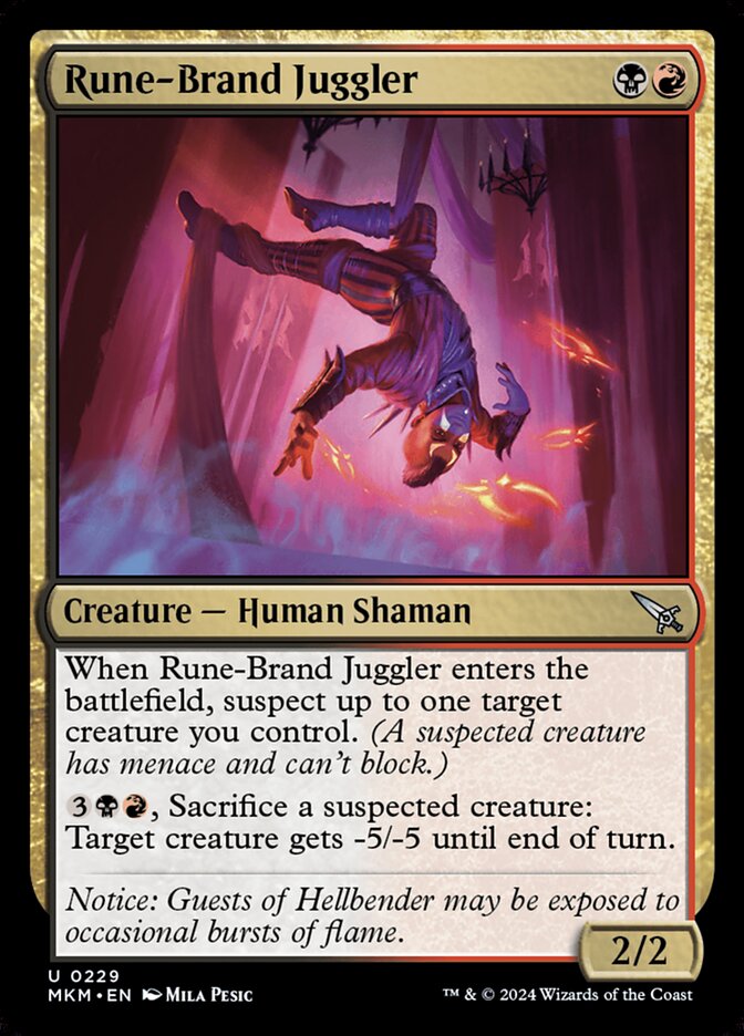 Rune-Brand Juggler 229 (Murders at Karlov Manor)  - Foil | Good Games Adelaide SA
