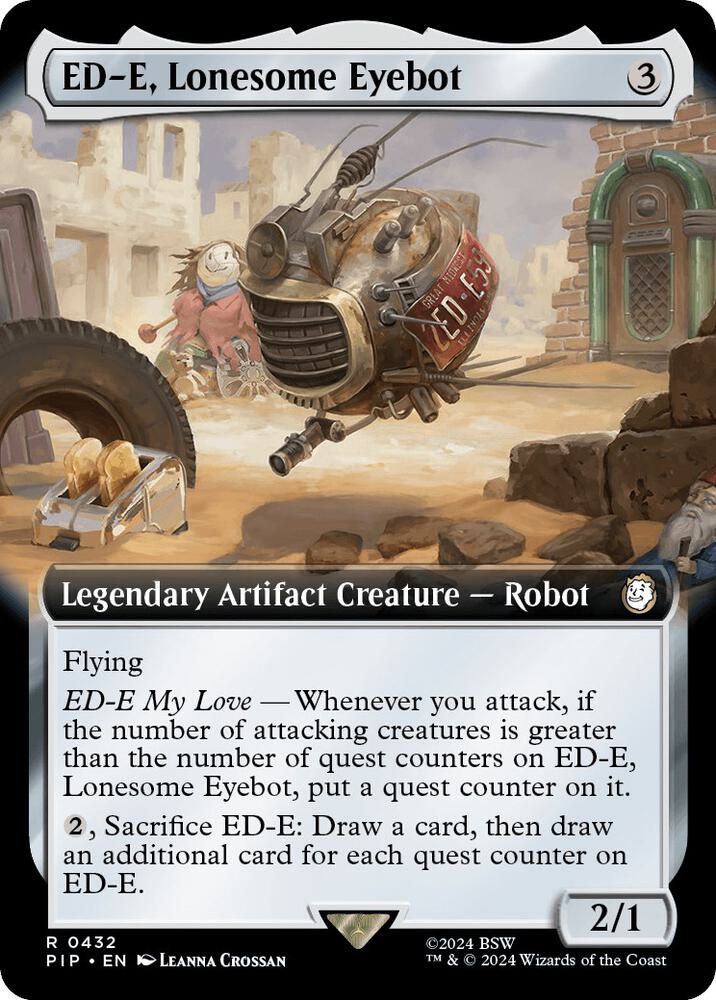 ED E Lonesome Eyebot Extended Art 432 (Universes Beyond: Fallout)  - Foil | Good Games Adelaide SA