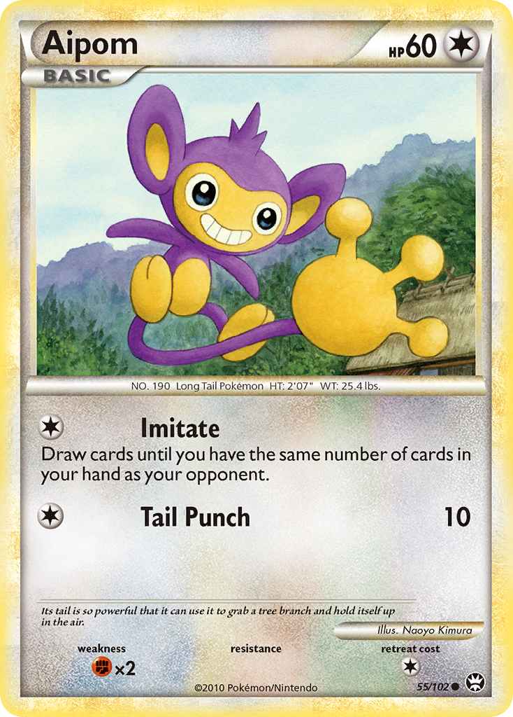 Aipom (55/102) [HeartGold & SoulSilver: Triumphant] | Good Games Adelaide SA