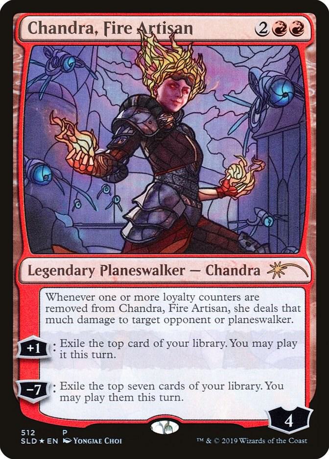 Chandra Fire Artisan Stained Glass 512 (Secret Lair Drop Series)  - Foil | Good Games Adelaide SA