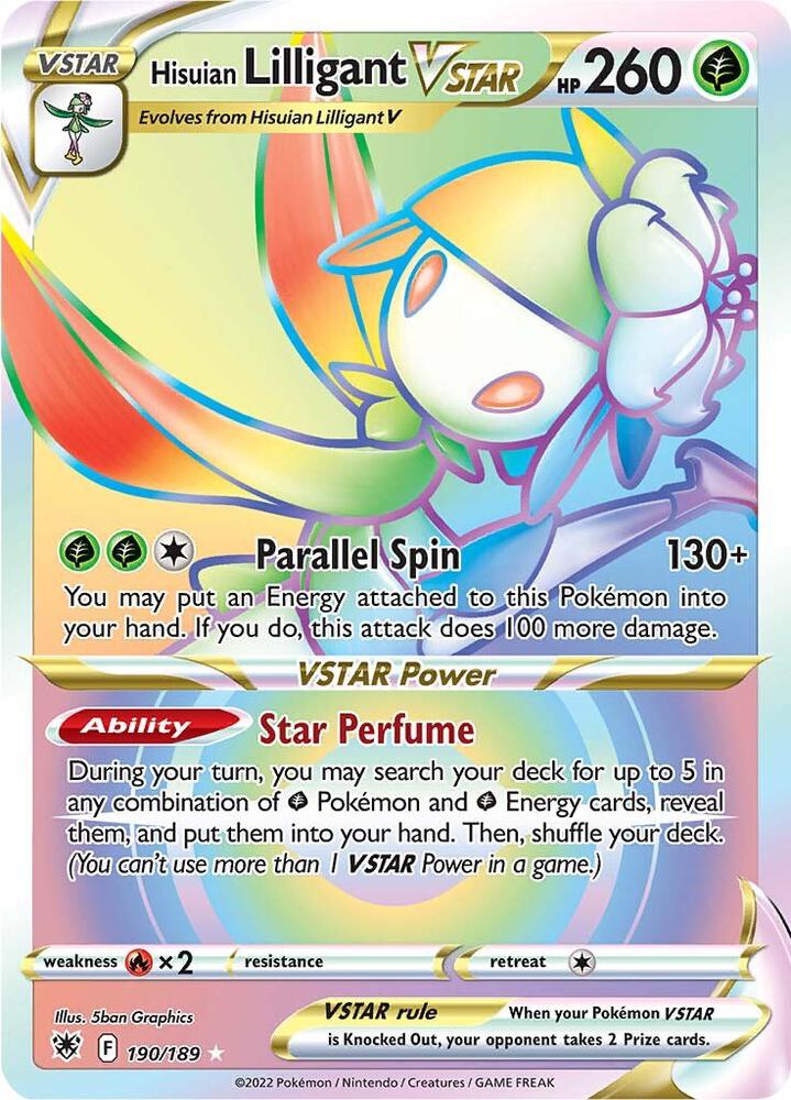 Hisuian Lilligant VSTAR Secret 190/189 (SWSH10: Astral Radiance)  - Holofoil | Good Games Adelaide SA
