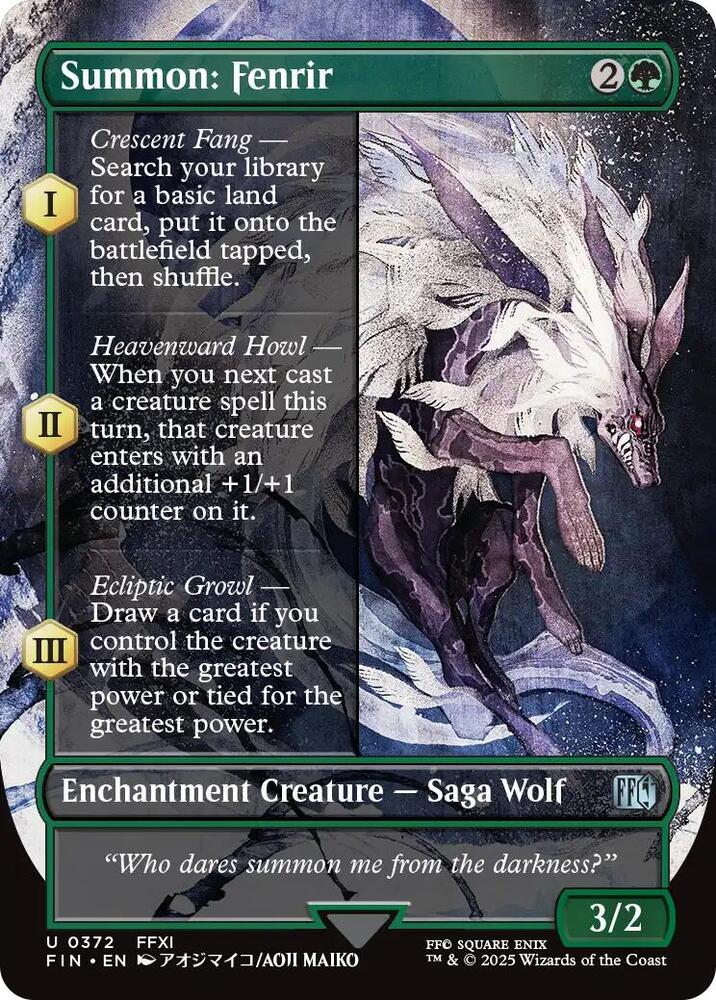 Summon: Fenrir 372 (FINAL FANTASY)  - Foil | Good Games Adelaide SA