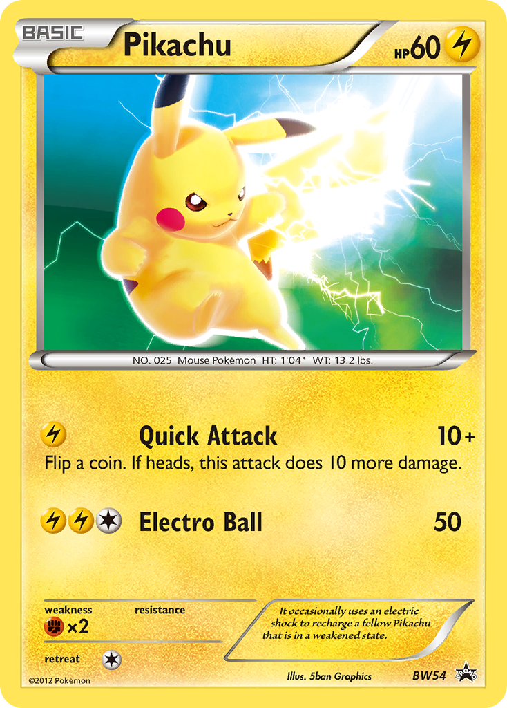 Pikachu (BW54) [Black & White: Black Star Promos] | Good Games Adelaide SA