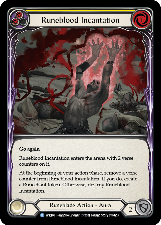 Runeblood Incantation (Yellow) [EVR108] (Everfest)  1st Edition Normal | Good Games Adelaide SA