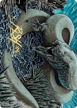 Koma Cosmos Serpent Art Card 80 81 Gold Stamped Signature 80 (Art Series: Kaldheim)  | Good Games Adelaide SA
