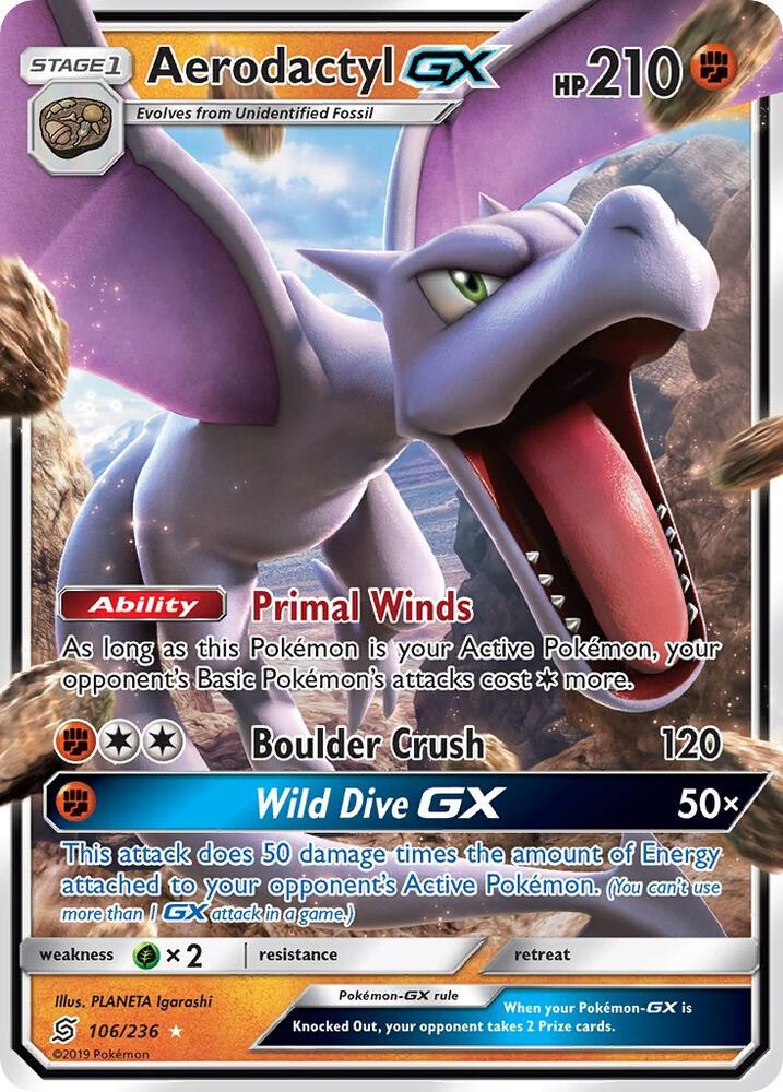 Aerodactyl GX 106/236 (SM - Unified Minds)  - Holofoil | Good Games Adelaide SA