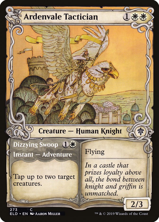 Ardenvale Tactician // Dizzying Swoop (Showcase) [Throne of Eldraine] | Good Games Adelaide SA