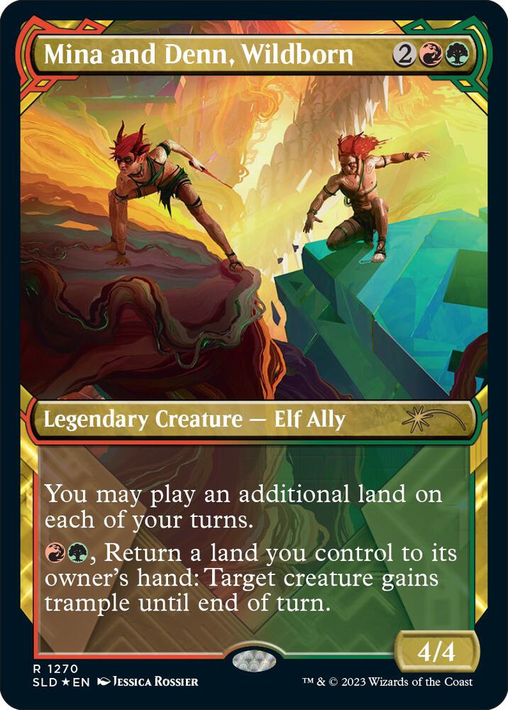 Mina and Denn Wildborn Halo Foil 1270 (Secret Lair Drop Series)  - Foil | Good Games Adelaide SA
