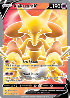 Alakazam V (172/185) [Sword & Shield: Vivid Voltage] | Good Games Adelaide SA