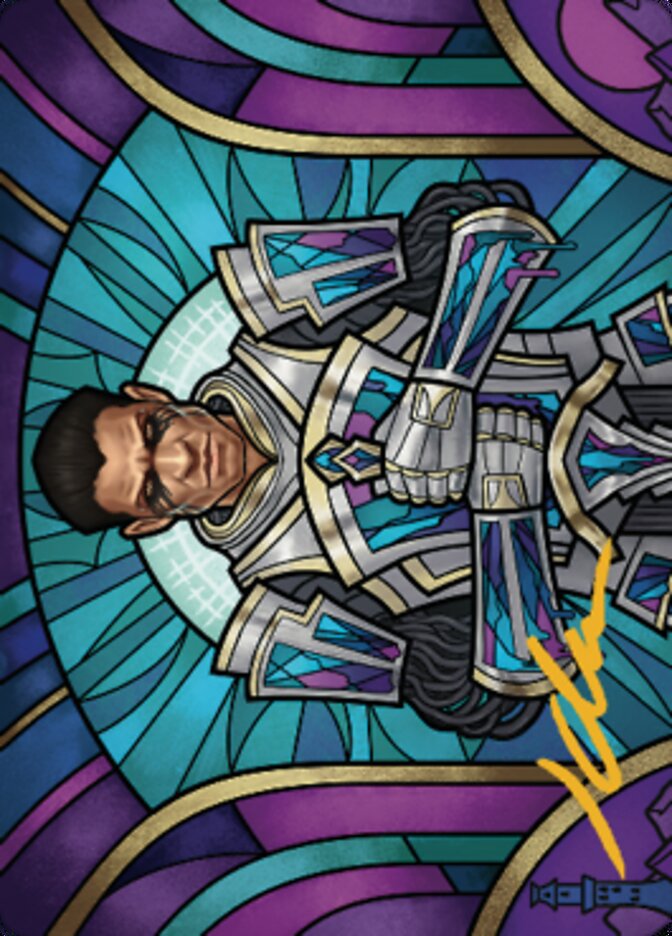 Aron, Benalia's Ruin Art Card (Gold-Stamped Signature) [Dominaria United Art Series] | Good Games Adelaide SA