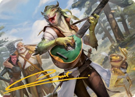 Wandering Troubadour Art Card (Gold-Stamped Signature) [Dungeons & Dragons: Adventures in the Forgotten Realms Art Series] | Good Games Adelaide SA