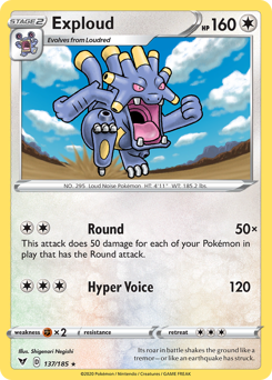 Exploud (137/185) [Sword & Shield: Vivid Voltage] | Good Games Adelaide SA