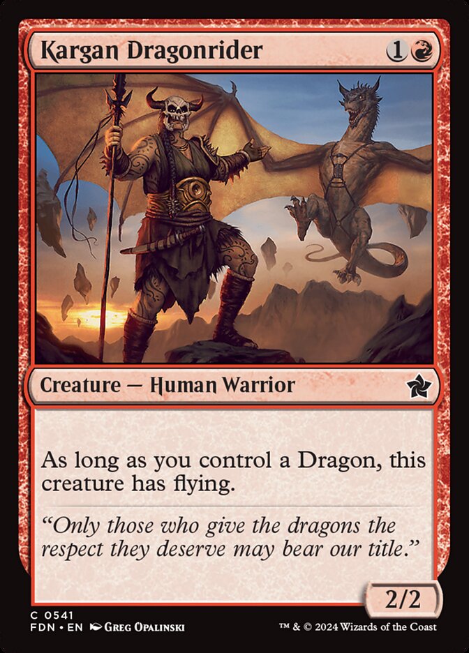 Kargan Dragonrider 541 (Foundations)  | Good Games Adelaide SA