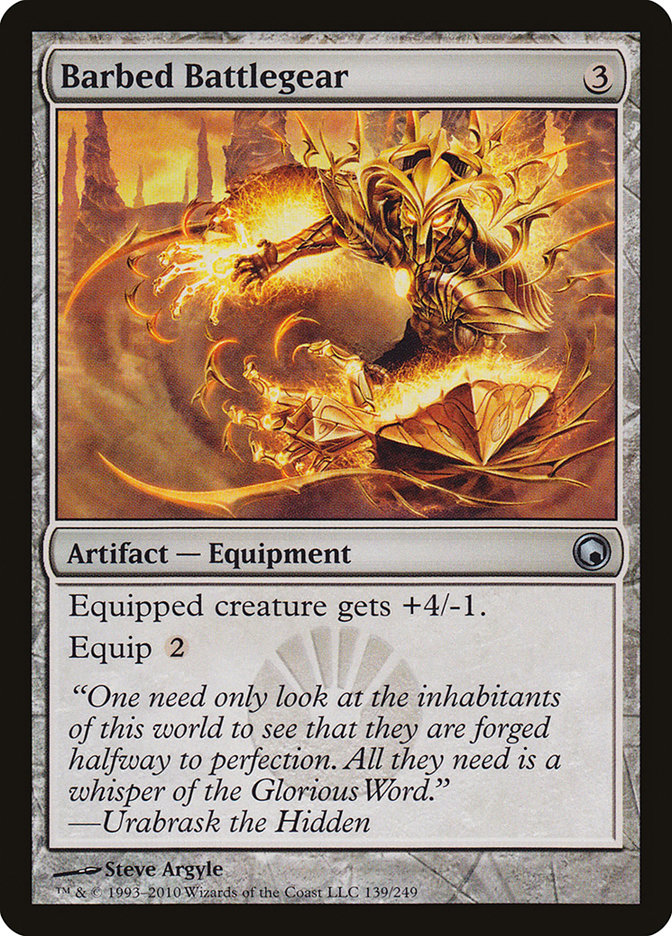 Barbed Battlegear 139 (Scars of Mirrodin)  - Foil | Good Games Adelaide SA