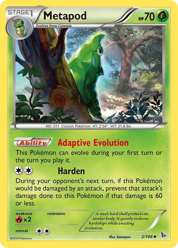 Metapod 2/106 (XY - Flashfire)  | Good Games Adelaide SA