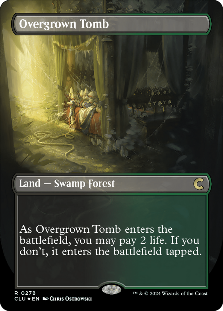 Overgrown Tomb (Borderless) [Ravnica: Clue Edition] | Good Games Adelaide SA