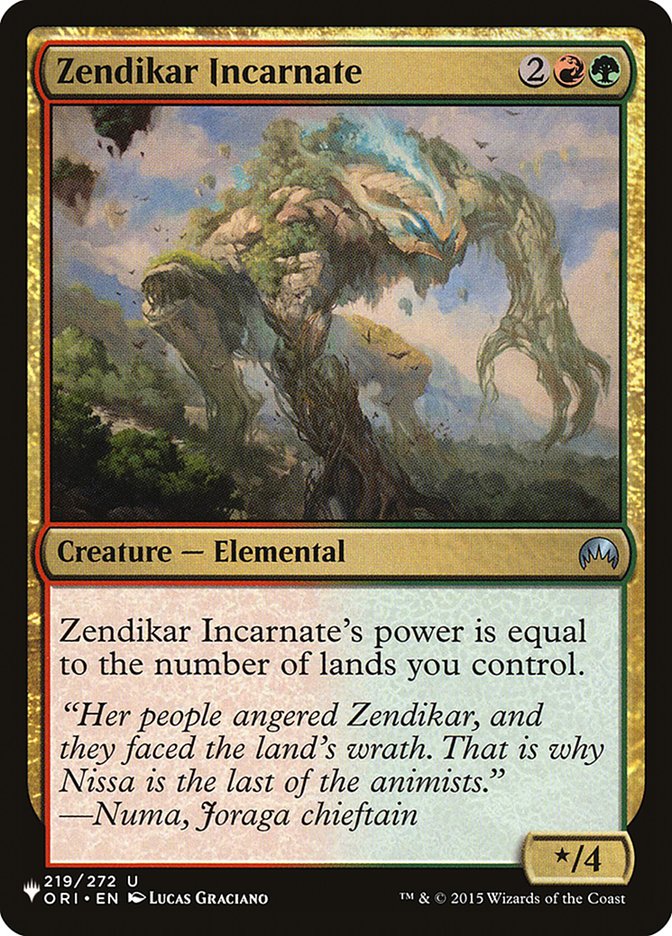 Zendikar Incarnate [The List] | Good Games Adelaide SA