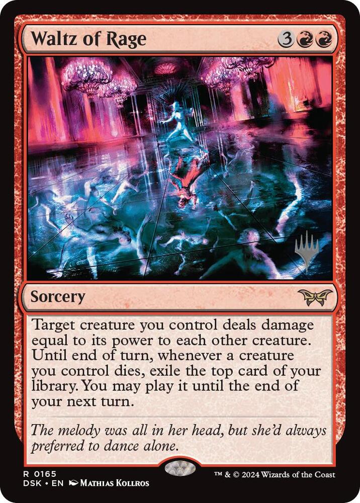 Waltz of Rage 165 (Promo Pack: Duskmourn: House of Horror)  - Foil | Good Games Adelaide SA