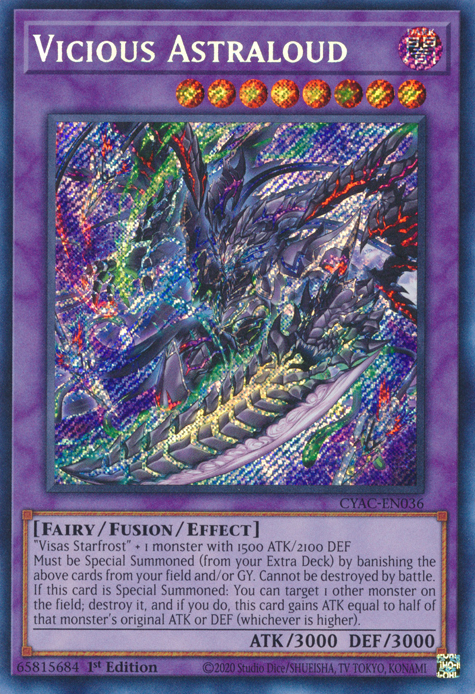 Vicious Astraloud [CYAC-EN036] Secret Rare | Good Games Adelaide SA