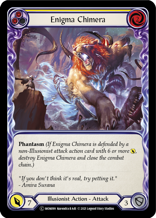 Enigma Chimera (Yellow) [U-MON099-RF] Unlimited Rainbow Foil | Good Games Adelaide SA