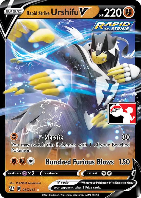 Rapid Strike Urshifu V Series 1/2 087/163 (Prize Pack Series Cards)  - Holofoil | Good Games Adelaide SA