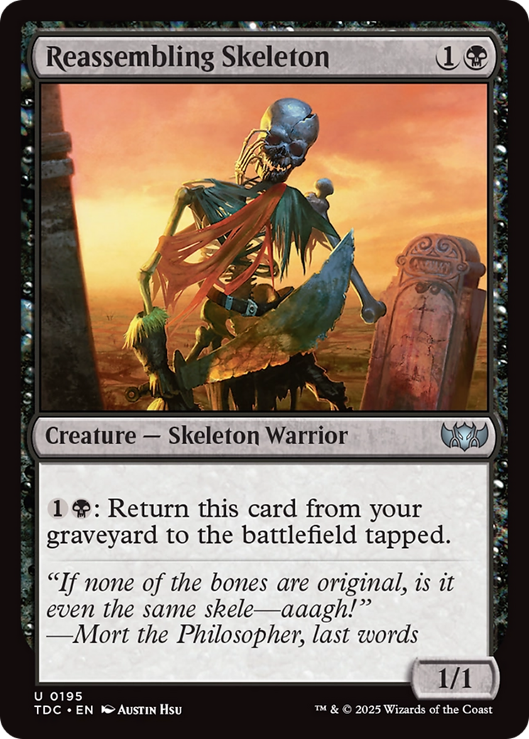 Reassembling Skeleton [Tarkir: Dragonstorm Commander] | Good Games Adelaide SA