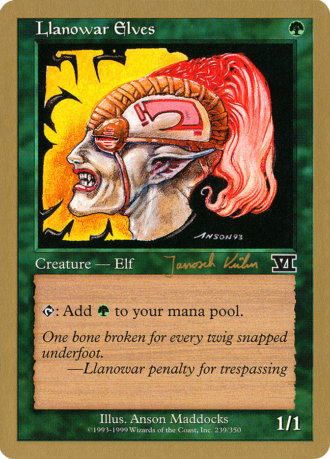 Llanowar Elves (Janosch Kuhn) [World Championship Decks 2000] | Good Games Adelaide SA