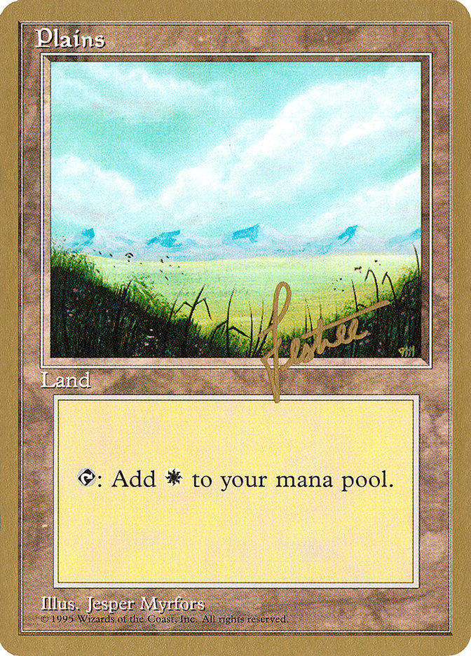 Plains (bl366) (Bertrand Lestree) [Pro Tour Collector Set] | Good Games Adelaide SA