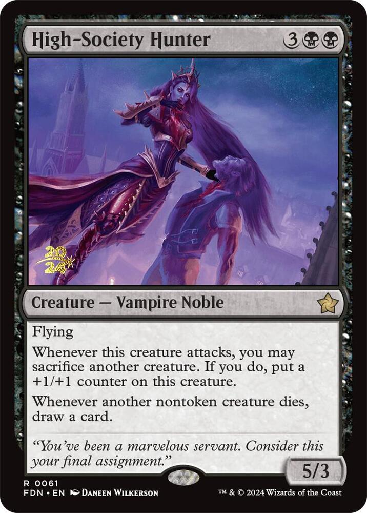 High Society Hunter 61 (Prerelease Cards)  - Foil | Good Games Adelaide SA