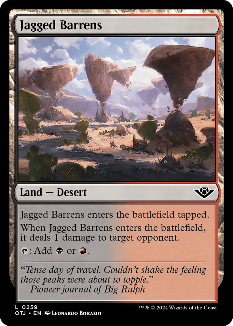 Jagged Barrens [Outlaws of Thunder Junction] | Good Games Adelaide SA