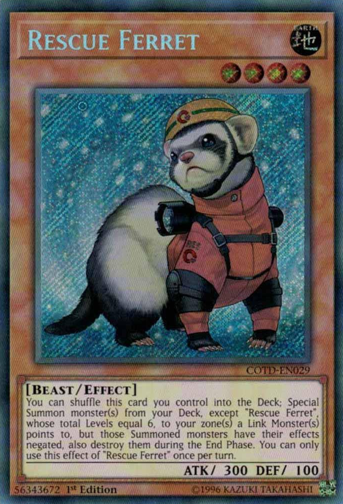 Rescue Ferret [COTD-EN029] Secret Rare | Good Games Adelaide SA