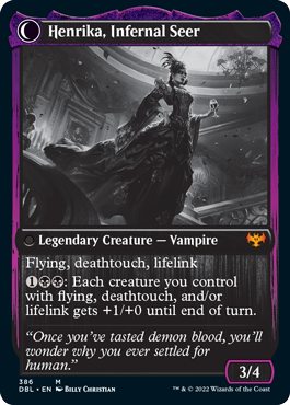Henrika Domnathi // Henrika, Infernal Seer [Innistrad: Double Feature] | Good Games Adelaide SA