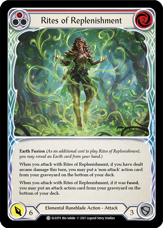 Rites of Replenishment (Red) [ELE079] (Tales of Aria)  1st Edition Rainbow Foil | Good Games Adelaide SA