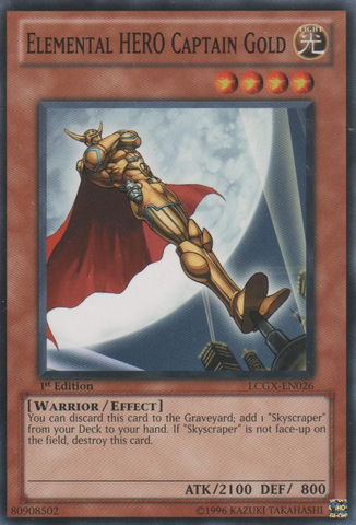 Elemental HERO Captain Gold [LCGX-EN026] Common | Good Games Adelaide SA