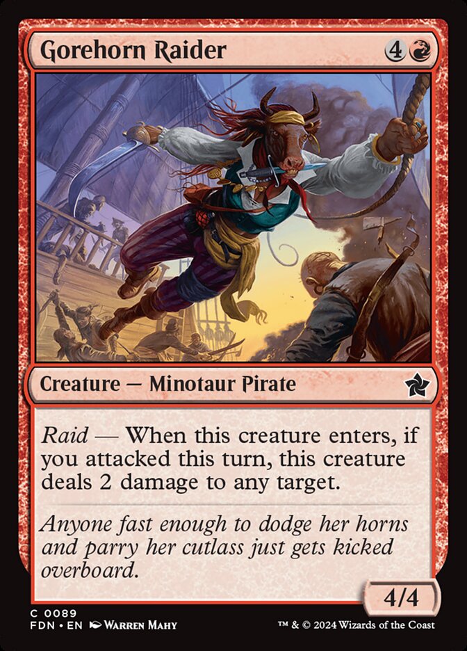 Gorehorn Raider 89 (Foundations)  - Foil | Good Games Adelaide SA