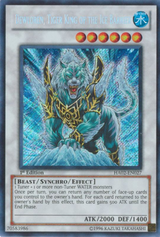 Dewloren, Tiger King of the Ice Barrier [HA02-EN027] Secret Rare | Good Games Adelaide SA